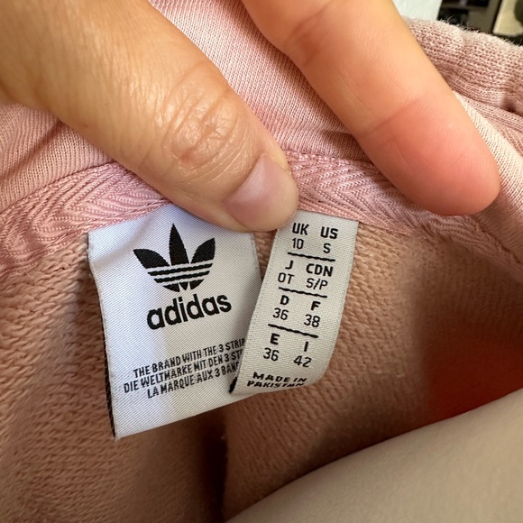 Adidas Cropped Raw Hem Hoodie - Picture 5 of 5